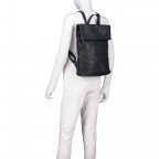 Rucksack Karen Schwarz, Farbe: schwarz, Marke: Hausfelder Manufaktur, Abmessungen in cm: 28x38x12, Bild 4 von 7