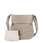 Umhängetasche Mademoiselle M10 Canvas Korn, Farbe: beige, Marke: Zwei, EAN: 4250257915893, Abmessungen in cm: 30x31x8, Bild 2 von 6