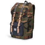 Rucksack Little America Volumen 23 Liter Woodland Camo Dark Denim, Farbe: grün/oliv, Marke: Herschel, EAN: 0828432214471, Abmessungen in cm: 28x50x17, Bild 2 von 4