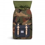 Rucksack Little America Volumen 23 Liter Woodland Camo Dark Denim, Farbe: grün/oliv, Marke: Herschel, EAN: 0828432214471, Abmessungen in cm: 28x50x17, Bild 3 von 4