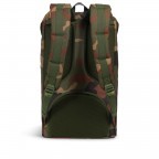 Rucksack Little America Volumen 23 Liter Woodland Camo Dark Denim, Farbe: grün/oliv, Marke: Herschel, EAN: 0828432214471, Abmessungen in cm: 28x50x17, Bild 4 von 4