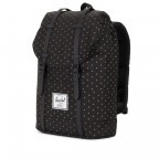 Rucksack Retreat Rubber Straps Volumen 18 Liter Black Gridlock Gold, Farbe: schwarz, Marke: Herschel, EAN: 0828432211876, Abmessungen in cm: 34x46x12, Bild 2 von 5
