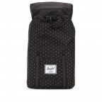 Rucksack Retreat Rubber Straps Volumen 18 Liter Black Gridlock Gold, Farbe: schwarz, Marke: Herschel, EAN: 0828432211876, Abmessungen in cm: 34x46x12, Bild 3 von 5