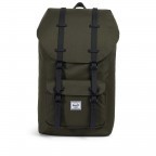 Rucksack Little America einfarbig Volumen 23 Liter Forest Night, Farbe: grün/oliv, Marke: Herschel, EAN: 0828432218677, Abmessungen in cm: 28.56x49.9x17.78, Bild 1 von 4