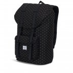 Rucksack Little America Rubber Straps Volumen 23 Liter Black Gridlock Gold, Farbe: schwarz, Marke: Herschel, EAN: 0828432210626, Abmessungen in cm: 28x50x17, Bild 2 von 4