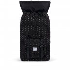Rucksack Little America Rubber Straps Volumen 23 Liter Black Gridlock Gold, Farbe: schwarz, Marke: Herschel, EAN: 0828432210626, Abmessungen in cm: 28x50x17, Bild 3 von 4