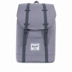 Rucksack Retreat Rubber Straps Volumen 18 Liter Mid Grey Crosshatch, Farbe: grau, Marke: Herschel, EAN: 0828432229833, Abmessungen in cm: 34x46x12, Bild 1 von 5