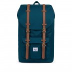 Rucksack Little America Volumen 23 Liter Deep Teal Tan, Farbe: blau/petrol, Marke: Herschel, EAN: 0828432210503, Abmessungen in cm: 28x50x17, Bild 1 von 4