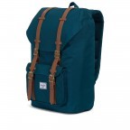 Rucksack Little America Volumen 23 Liter Deep Teal Tan, Farbe: blau/petrol, Marke: Herschel, EAN: 0828432210503, Abmessungen in cm: 28x50x17, Bild 2 von 4