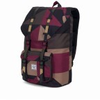 Rucksack Little America Rubber Straps Volumen 23 Liter Windsor Wine Frontier Geo, Farbe: bunt, Marke: Herschel, EAN: 0828432228034, Abmessungen in cm: 28x50x17, Bild 2 von 4