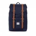 Rucksack Little America Medium Volumen 14 Liter Peacoat, Farbe: blau/petrol, Marke: Herschel, EAN: 0828432210824, Abmessungen in cm: 28x43x12, Bild 1 von 4