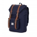 Rucksack Little America Medium Volumen 14 Liter Peacoat, Farbe: blau/petrol, Marke: Herschel, EAN: 0828432210824, Abmessungen in cm: 28x43x12, Bild 2 von 4