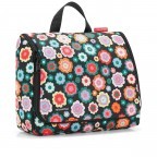 Kulturbeutel Toiletbag XL zum Aufhängen Happy Flowers, Farbe: schwarz, Marke: Reisenthel, EAN: 4012013704680, Abmessungen in cm: 28x25x10, Bild 1 von 3