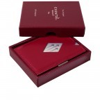 Kartenetui Red, Farbe: rot/weinrot, Marke: Exentri Wallet, EAN: 7090024923235, Abmessungen in cm: 7x9x1, Bild 5 von 5