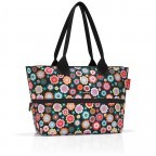 Shopper E1 erweiterbar Happy Flowers, Farbe: schwarz, Marke: Reisenthel, EAN: 4012013704611, Abmessungen in cm: 50x26.5x15.5, Bild 1 von 3
