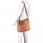 Tasche Canvas Bianco Cognac, Farbe: orange, Marke: Campomaggi, EAN: 8054302286244, Abmessungen in cm: 33x34x12, Bild 6 von 9