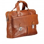 Aktentasche mit zwei Vortaschen Cognac, Farbe: cognac, Marke: Hausfelder Manufaktur, EAN: 4065646000483, Abmessungen in cm: 39x30x10, Bild 2 von 11