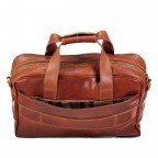 Aktentasche mit zwei Vortaschen Cognac, Farbe: cognac, Marke: Hausfelder Manufaktur, EAN: 4065646000483, Abmessungen in cm: 39x30x10, Bild 10 von 11