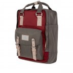 Rucksack Macaroon Bicolor Volumen 16 Liter Wine Grey, Farbe: rot/weinrot, Marke: Doughnut, EAN: 4897065903430, Abmessungen in cm: 28x38x11, Bild 2 von 8