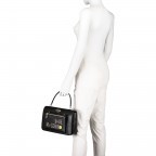 Handtasche mit Clutch Schwarz, Farbe: schwarz, Marke: Love Moschino, EAN: 8059610050235, Abmessungen in cm: 28.5x19x8.5, Bild 7 von 9