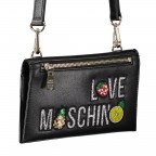 Handtasche mit Clutch Schwarz, Farbe: schwarz, Marke: Love Moschino, EAN: 8059610050235, Abmessungen in cm: 28.5x19x8.5, Bild 8 von 9