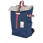 Rucksack Norikura Rolltop Navy, Farbe: blau/petrol, Marke: Harvest Label, EAN: 4260594130347, Abmessungen in cm: 26x40x13, Bild 2 von 9