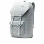 Rucksack Little America Rubber Straps Volumen 23 Liter Light Grey Crosshatch Grey, Farbe: grau, Marke: Herschel, EAN: 0828432210640, Abmessungen in cm: 28x50x17, Bild 2 von 4