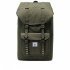 Rucksack Little America Rubber Straps Volumen 23 Liter Olive Night Crosshatch, Farbe: grün/oliv, Marke: Herschel, EAN: 0828432243990, Abmessungen in cm: 28x50x17, Bild 1 von 4