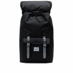 Rucksack Little America Medium Rubber Straps Volumen 14 Liter Black Checkerboard, Farbe: schwarz, Marke: Herschel, EAN: 0828432245352, Abmessungen in cm: 28x43x12, Bild 3 von 4