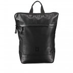 Rucksack London mit Laptopfach 15 Zoll Schwarz, Farbe: schwarz, Marke: Hausfelder Manufaktur, EAN: 4251672709784, Abmessungen in cm: 43x27x14, Bild 1 von 6