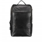 Rucksack London mit Laptopfach 15 Zoll Schwarz, Farbe: schwarz, Marke: Hausfelder Manufaktur, EAN: 4251672710407, Abmessungen in cm: 30x44x13, Bild 1 von 4