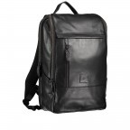 Rucksack London mit Laptopfach 15 Zoll Schwarz, Farbe: schwarz, Marke: Hausfelder Manufaktur, EAN: 4251672710407, Abmessungen in cm: 30x44x13, Bild 2 von 4