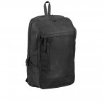 Rucksack Bristol mit Laptopfach 15 Zoll Schwarz, Farbe: schwarz, Marke: Hausfelder Manufaktur, EAN: 4251672709814, Abmessungen in cm: 30x44x13, Bild 2 von 6