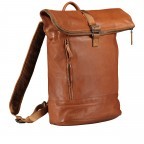 Rucksack Vintage 3.0 mit Rolltop Cognac, Farbe: cognac, Marke: Hausfelder Manufaktur, EAN: 4065646007062, Abmessungen in cm: 28x42x12.5, Bild 2 von 8