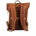 Rucksack Vintage 3.0 mit Rolltop Braun, Farbe: braun, Marke: Hausfelder Manufaktur, EAN: 4065646007055, Abmessungen in cm: 28x42x12.5, Bild 4 von 8