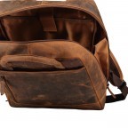 Rucksack Huntsville Horacio mit Laptopfach 14 Zoll, Farbe: schwarz, cognac, Marke: Hausfelder Manufaktur, Bild 6 von 6