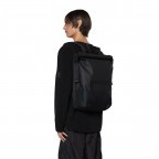 Rucksack Trail Rolltop Backpack mit Laptopfach 15 Zoll Black, Farbe: schwarz, Marke: Rains, EAN: 5711747529475, Abmessungen in cm: 36x47x13, Bild 3 von 6