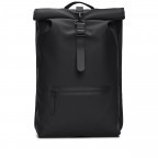 Rucksack Rolltop mit Laptopfach 16 Zoll, Farbe: schwarz, grau, blau/petrol, grün/oliv, beige, Marke: Rains, Abmessungen in cm: 32x48x11, Bild 1 von 5