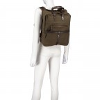 Rucksack City Canvas Francis CC-12561 mit Laptopfach 15 Zoll Olive Brown, Farbe: grün/oliv, Marke: Harbour 2nd, EAN: 4046478071278, Abmessungen in cm: 32.5x38x14, Bild 5 von 8