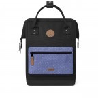 Rucksack Adventurer Medium mit zwei auswechselbaren Vortaschen, Farbe: schwarz, grau, blau/petrol, cognac, grün/oliv, rot/weinrot, flieder/lila, orange, beige, Marke: Cabaia, Abmessungen in cm: 27x41x16, Bild 2 von 10