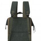 Rucksack Adventurer Medium mit zwei auswechselbaren Vortaschen, Farbe: schwarz, blau/petrol, braun, cognac, taupe/khaki, grün/oliv, flieder/lila, rosa/pink, orange, Marke: Cabaia, Abmessungen in cm: 27x41x16, Bild 9 von 10