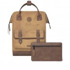 Rucksack Adventurer Medium mit zwei auswechselbaren Vortaschen, Farbe: schwarz, braun, cognac, Marke: Cabaia, Abmessungen in cm: 27x41x16, Bild 1 von 12
