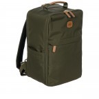 Rucksack X-BAG & X-Travel Underseat Backpack, Farbe: blau/petrol, grün/oliv, Marke: Brics, Abmessungen in cm: 26x39x19, Bild 2 von 9
