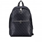 Freizeitrucksack Milano 4G-Logo mit Laptopfach 15 Zoll, Farbe: schwarz, braun, grün/oliv, Marke: Guess, Abmessungen in cm: 30x42x12, Bild 1 von 6