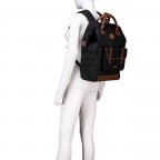 Rucksack Adventurer Large mit zwei auswechselbaren Vortaschen, Farbe: schwarz, braun, cognac, Marke: Cabaia, Abmessungen in cm: 29x49x17, Bild 7 von 10