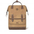Rucksack Adventurer Large mit zwei auswechselbaren Vortaschen, Farbe: schwarz, braun, cognac, Marke: Cabaia, Abmessungen in cm: 29x49x17, Bild 3 von 9