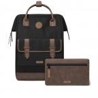 Rucksack Adventurer Large mit zwei auswechselbaren Vortaschen, Farbe: schwarz, braun, cognac, Marke: Cabaia, Abmessungen in cm: 29x49x17, Bild 1 von 10