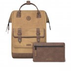 Rucksack Adventurer Large mit zwei auswechselbaren Vortaschen, Farbe: schwarz, braun, cognac, Marke: Cabaia, Abmessungen in cm: 29x49x17, Bild 1 von 9