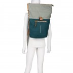 Rucksack New York Ferron erweiterbar, Farbe: grau, blau/petrol, Marke: Blackbeat, Abmessungen in cm: 28.5x44x12, Bild 5 von 7