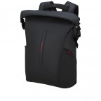 Rucksack Ecodiver Rolltop Backpack L erweiterbar, Farbe: schwarz, orange, Marke: Samsonite, Bild 2 von 16